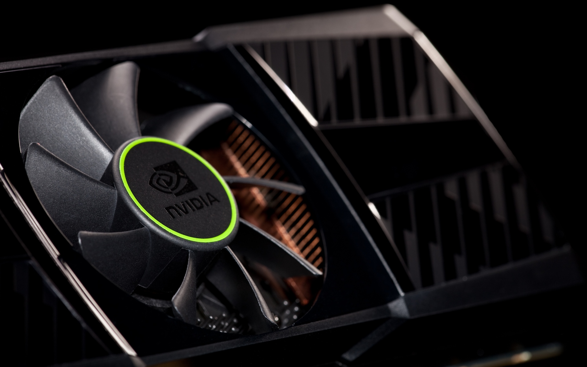 Картинки Nvidia, компания, vga, кулер, черный, зеленый фото и обои на рабочий стол