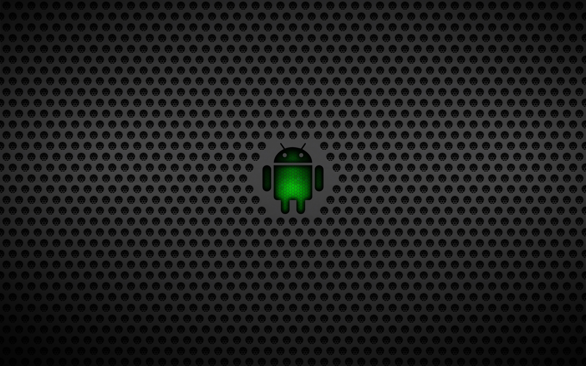Картинки Android, операционная система, os, зеленый, черный, сетка фото и обои на рабочий стол