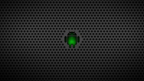 Android, операционная система, os, зеленый, черный, сетка