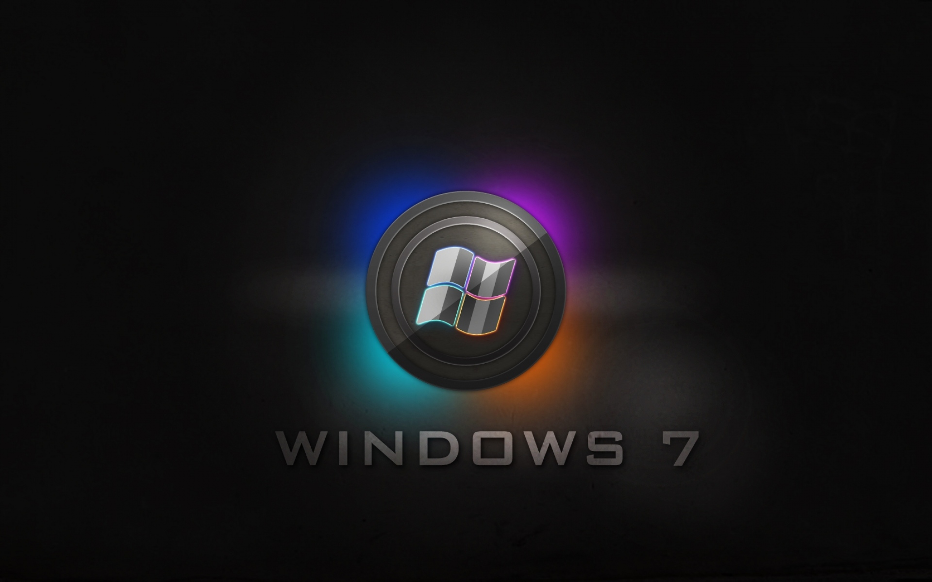 Картинки Окна 7, логотип, синий, оранжевый, сталь фото и обои на рабочий стол