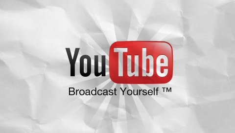 Youtube, веб-сайт, видео, бумага, лист, белый