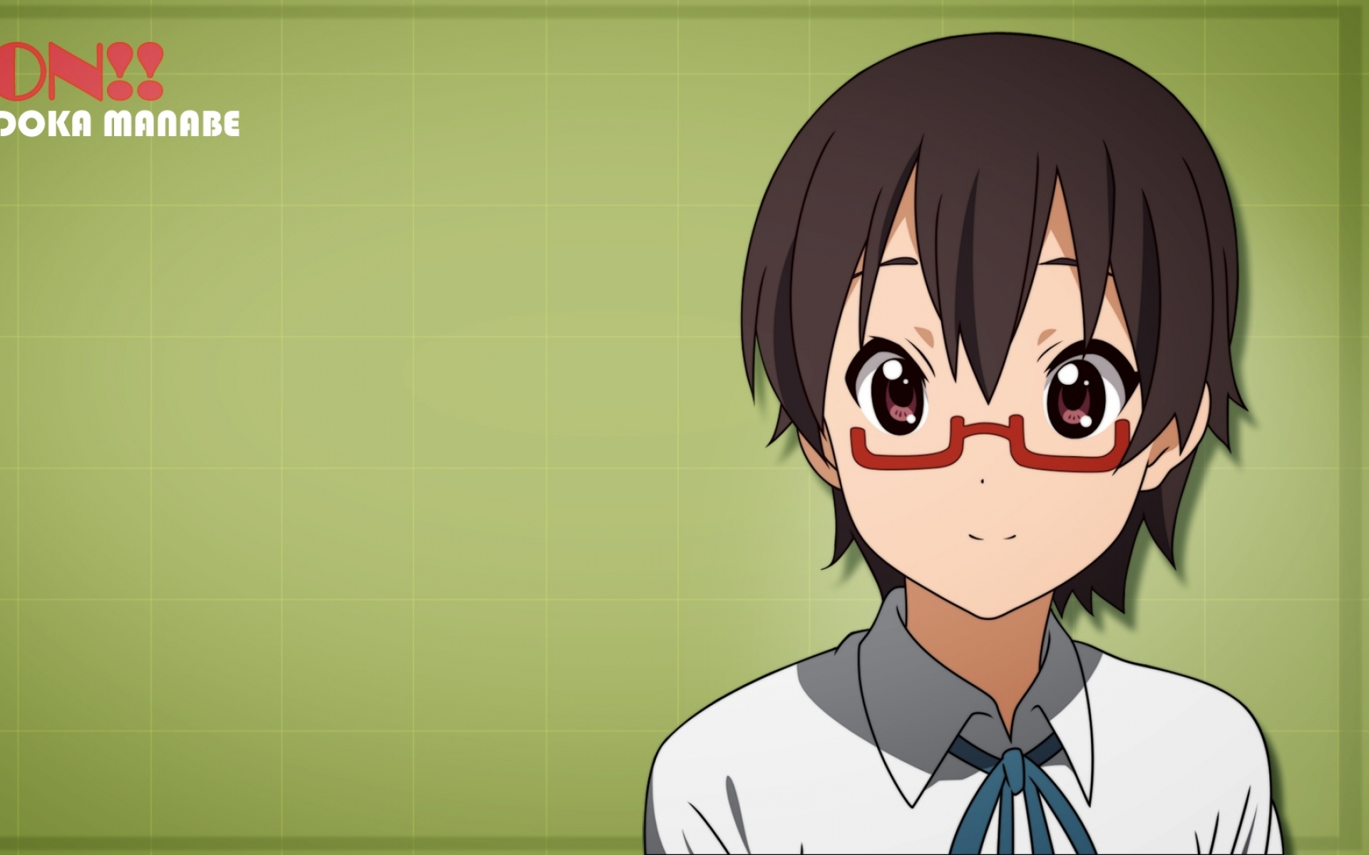 Картинки K-on, manabe nodoka, девушка, очки фото и обои на рабочий стол
