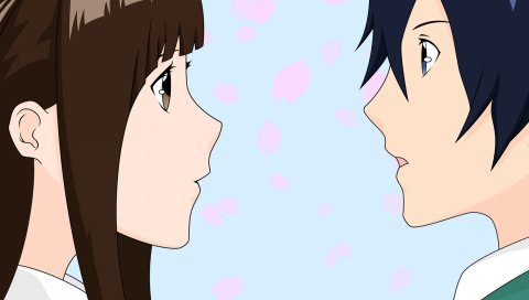 Bakuman, mashiro moritaka, azuki miho, девушка, мальчик, брюнетки, профиль
