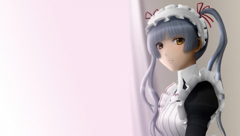 Maria holic, shinouji matsurika, девушка, горничная, фон