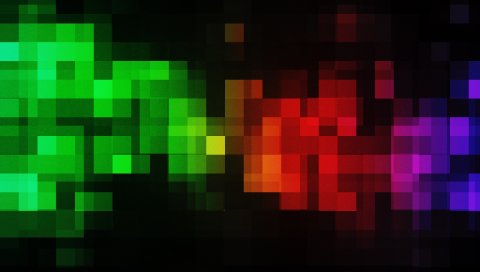 Квадраты, форма, красочные, рябь