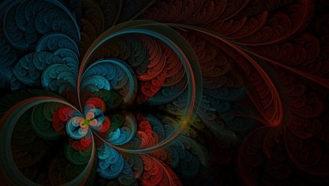 Круги, узоры, темные, линии, фон