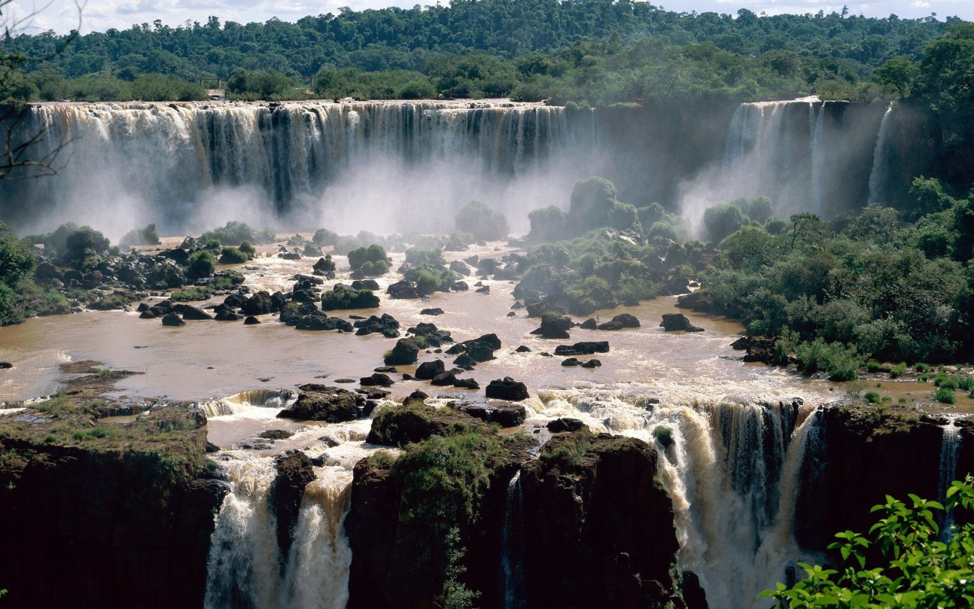 Картинки Падения, бразилия, камни, деревья, iguassu падает фото и обои на рабочий стол