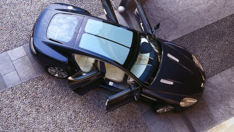 Aston martin, rapide, 2006, концепт-кар, синий, вид сверху, автомобиль