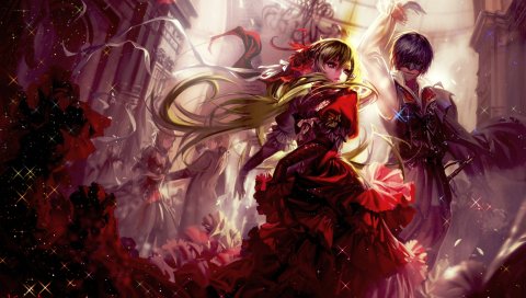 Вокалоид, hatsune miku, kagamine rin, kagamine len, kaito, мальчик, девушка, танец, страсть