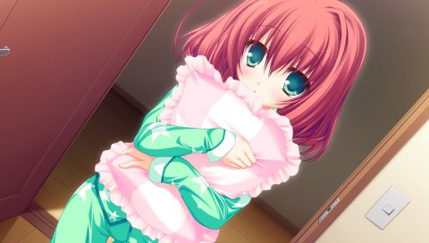 Mikagami mamizu, lunaris filia, hayama mai, девушка, подушка, пижама