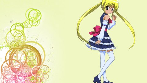 Hayate no gotoku, sanzenin nagi, девушка, блондинка, узоры
