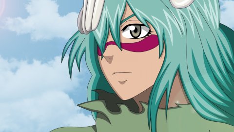 Luffy-san, bleach, neliel tu oderschvank, девушка, взгляд, небо
