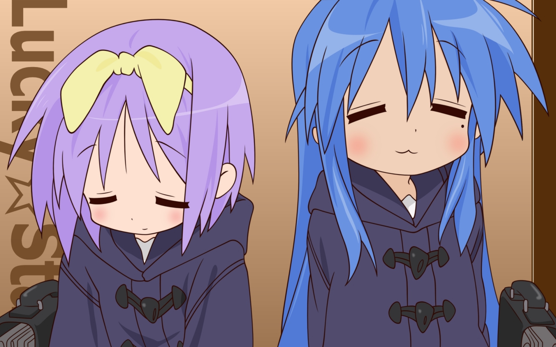 Картинки Удачливая звезда, izumi konata, hiiragi tsukasa, девушки, эмоции фото и обои на рабочий стол