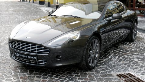 Aston martin, rapide, 2011, черный, вид спереди, стиль