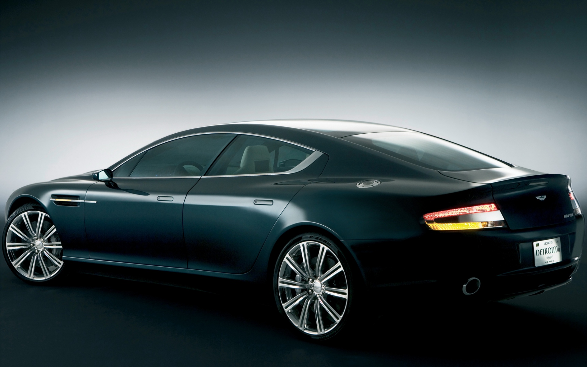 Картинки Aston martin, rapide, 2006, концепт-кар, черный, вид сбоку, авто фото и обои на рабочий стол