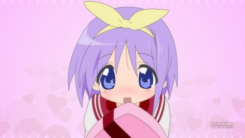 Счастливая звезда, hiiragi tsukasa, девушка, милый, лук, фон