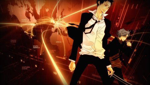 Katekyou, перерожденный, gokudera hayato, yamamoto takehi, галстук, костюм, кольцо, сигарета