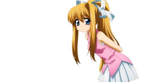 Воздух, kamio misuzu, девушка, блондинка, юбка, дорогая