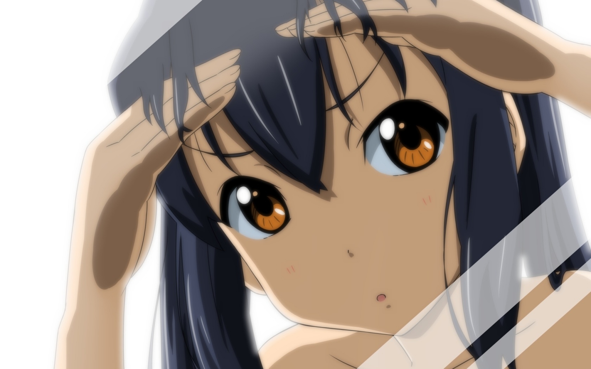 Картинки Oku no shi, k-on, nakano azusa, девушка, брюнетка, глаз фото и обои на рабочий стол