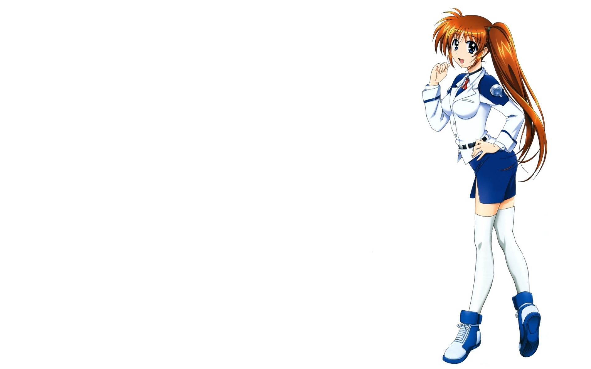 Картинки Mahou shoujo, лирическая nanoha, takamachi nanoha, девушка, симпатичная, поза фото и обои на рабочий стол