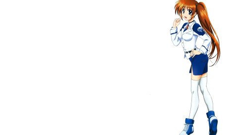 Mahou shoujo, лирическая nanoha, takamachi nanoha, девушка, симпатичная, поза