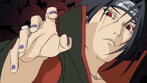 Itachi, мальчик, брюнетка, рука, гвоздь