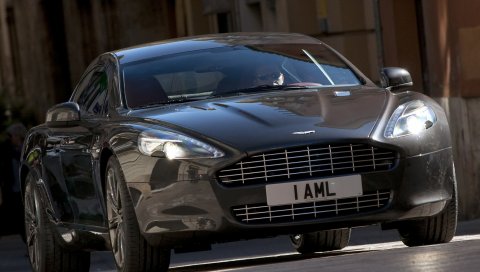 Aston martin, rapide, 2009, черный, вид спереди, стиль, авто