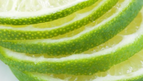 Известь, ломтики, кусочки, кожура, фрукты, цитрусовые