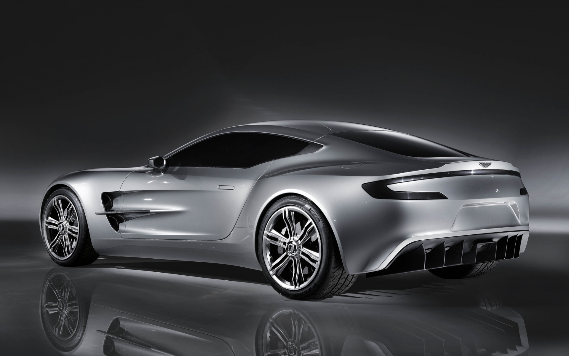 Картинки Aston martin, one-77, 2008, концепт-кар, вид сбоку, стиль, отражение фото и обои на рабочий стол