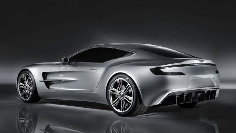Aston martin, one-77, 2008, концепт-кар, вид сбоку, стиль, отражение