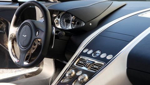 Aston martin, one-77, 2009, салон, салон, руль, спидометр