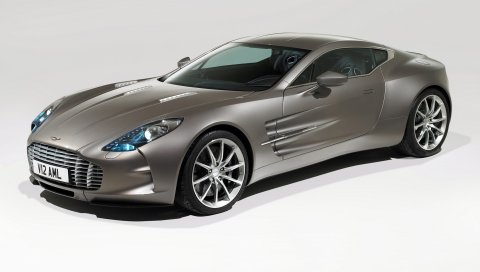 Aston martin, one-77, 2009, серый, вид сбоку, спорт, авто