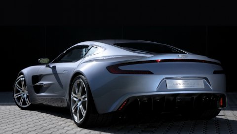 Aston martin, one-77, 2009, металлическое серебро, вид сзади, стиль