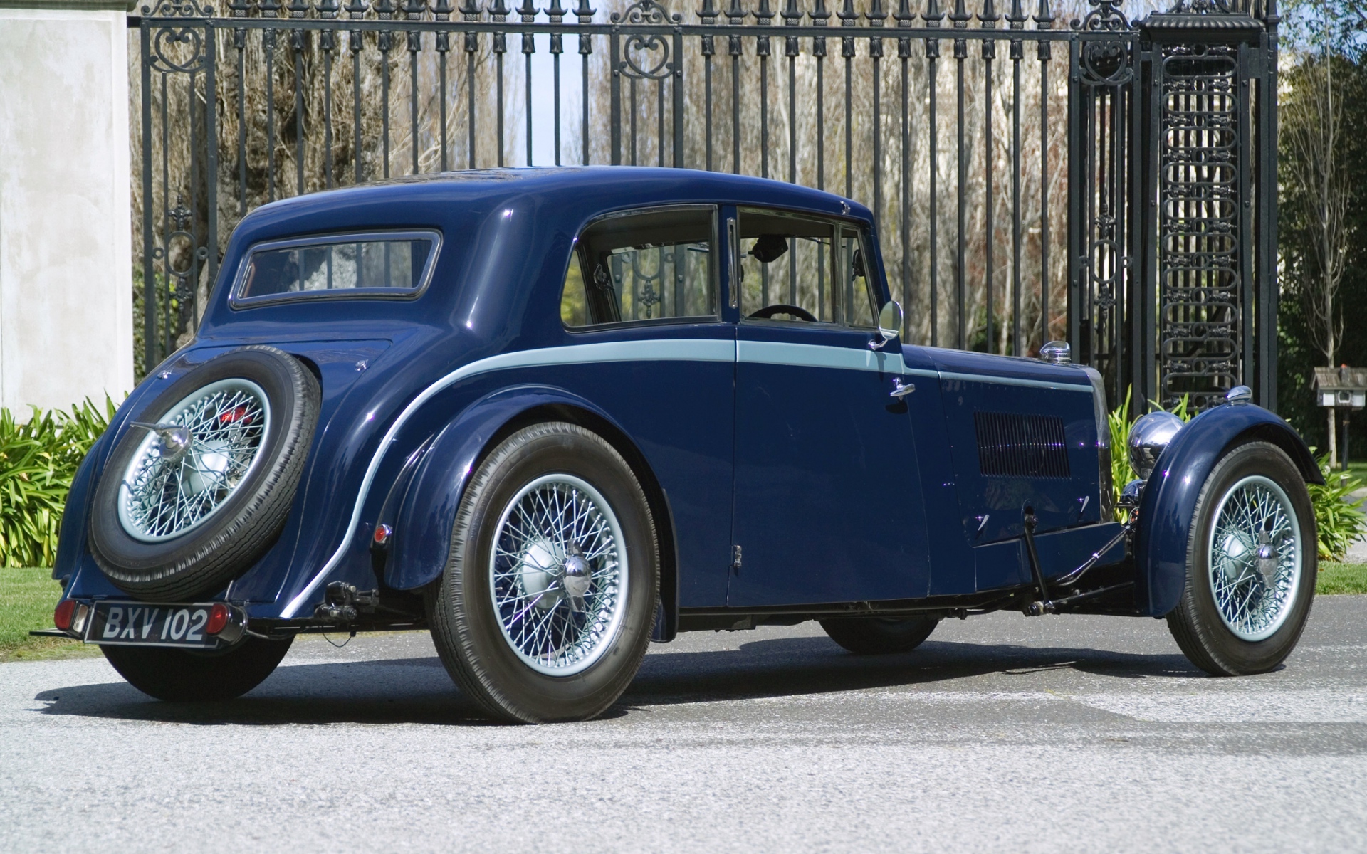 Картинки Aston martin, mkii, 1934, синий, вид сбоку, редкость, авто фото и обои на рабочий стол
