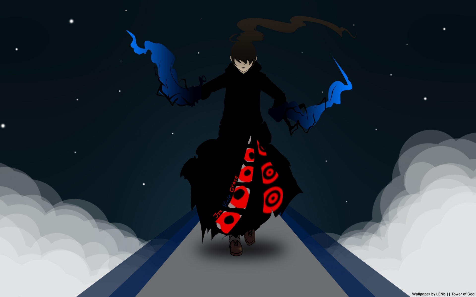 Картинки Jyu viole grace, boy, magician, road, clouds фото и обои на рабочий стол