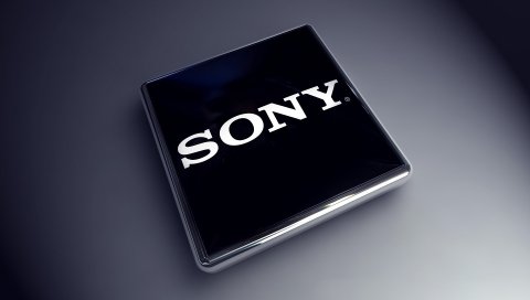 Sony, компания, логотип, черный, серый