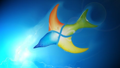 Окна 7, os, дельфин, животное