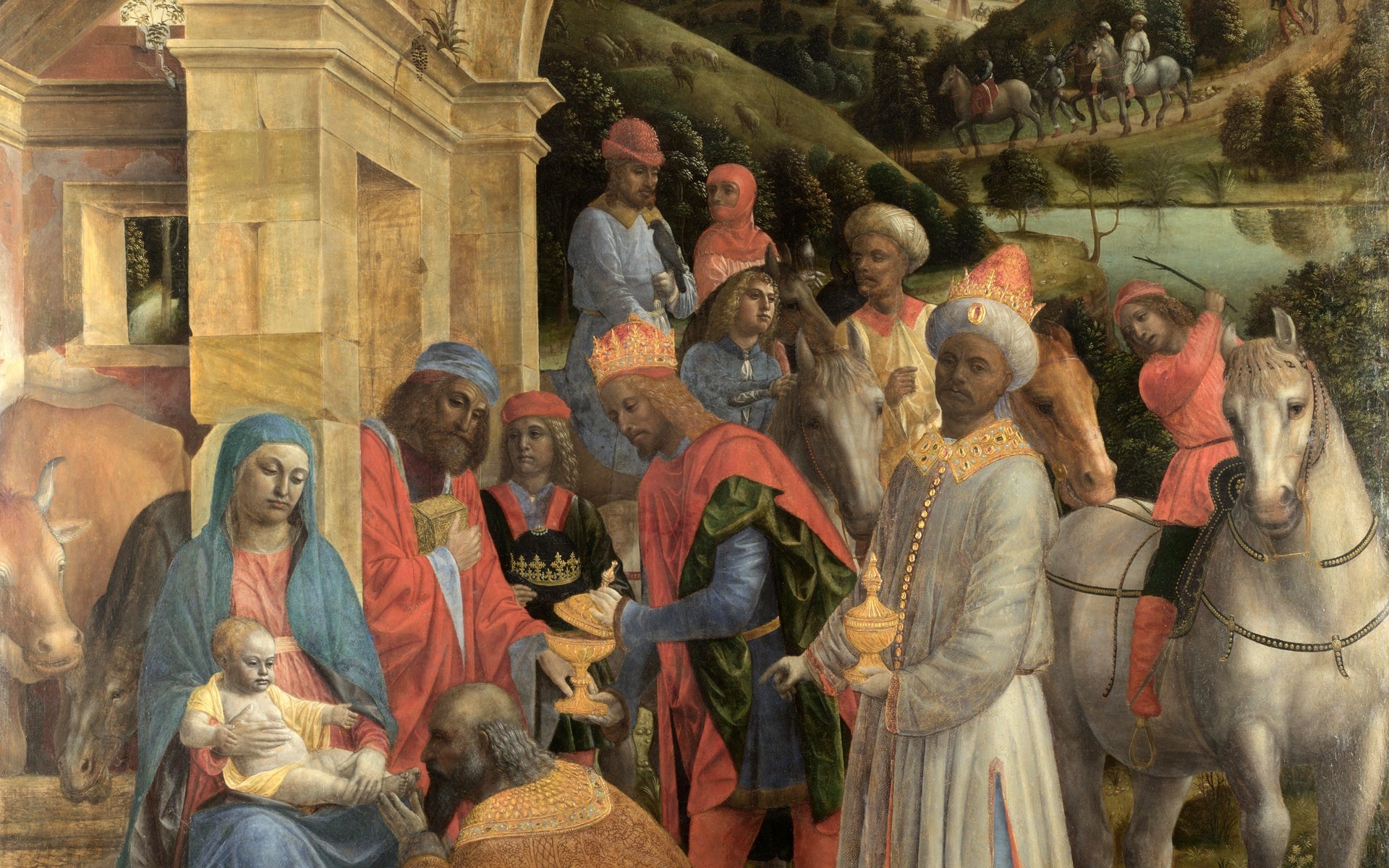 Картинки Vincenzo foppa поклонение королям, живопись, масло, холст фото и обои на рабочий стол
