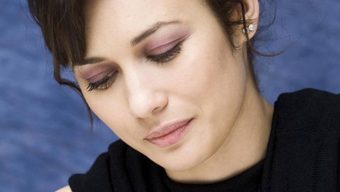 Olga kurylenko, брюнетка, лицо, макияж, крупный план