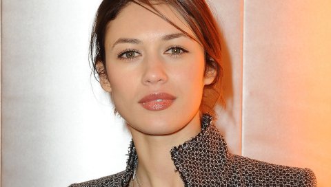 Olga kurylenko, брюнетка, лицо, макияж, куртка
