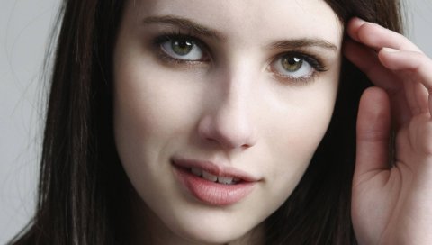 Emma roberts, брюнетка, глаза, лицо, крупный план