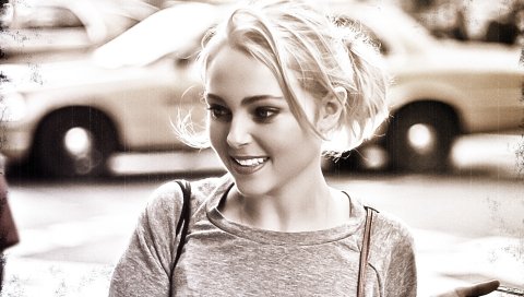 Annaophia robb, светлые волосы, сепия, знаменитость