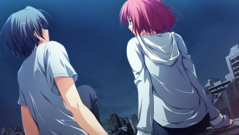 Tomose shunsaku, akatsuki no goei, мальчик, девушка, любовь, отношение