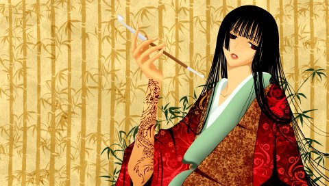Ichihara yuuko, девушка, длинные волосы