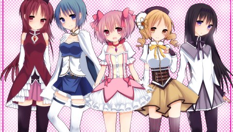 Akemi homura, kaname madoka, tomoe mami, sakura kyouko, miki sayaka