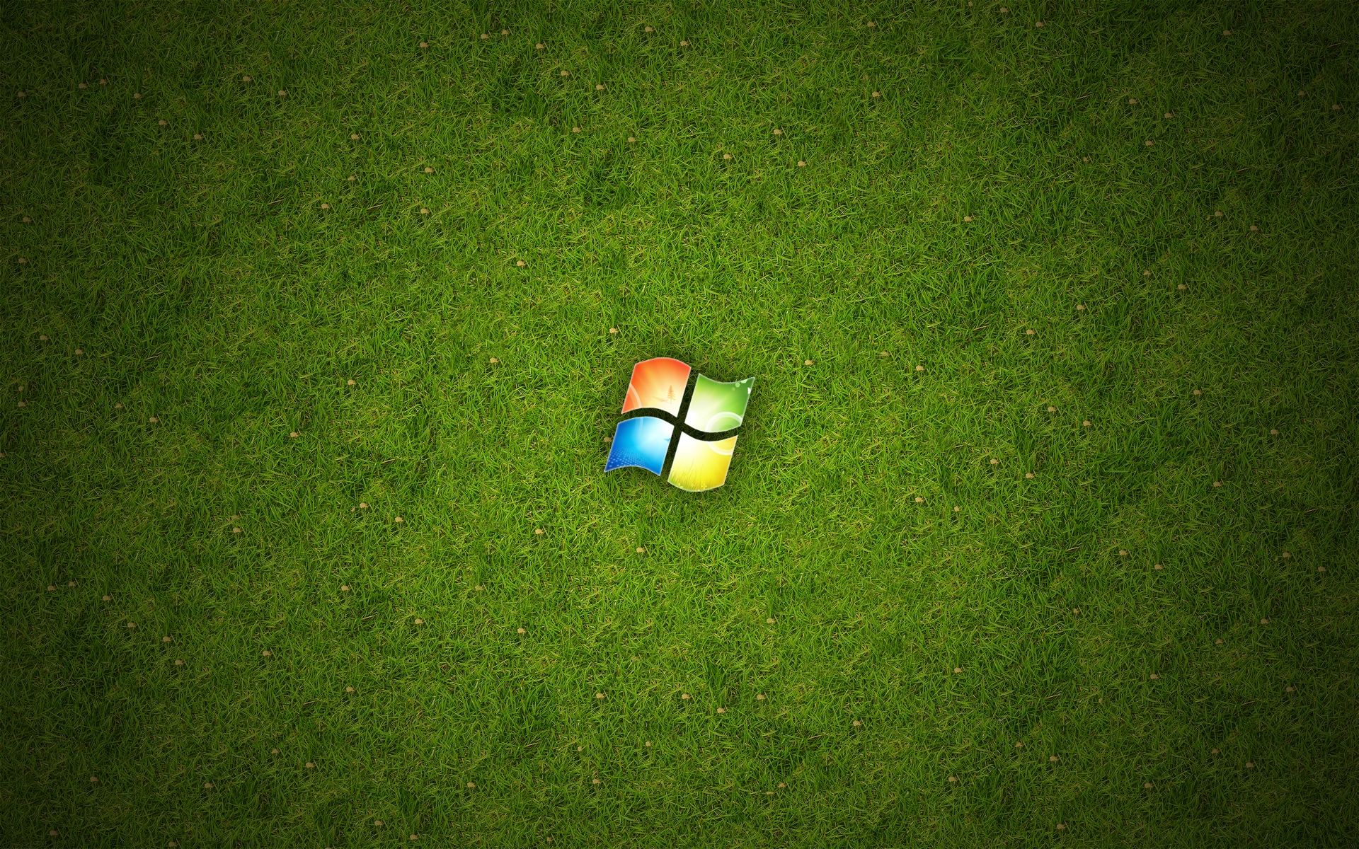 Картинки Windows, os, system, grass, logo фото и обои на рабочий стол