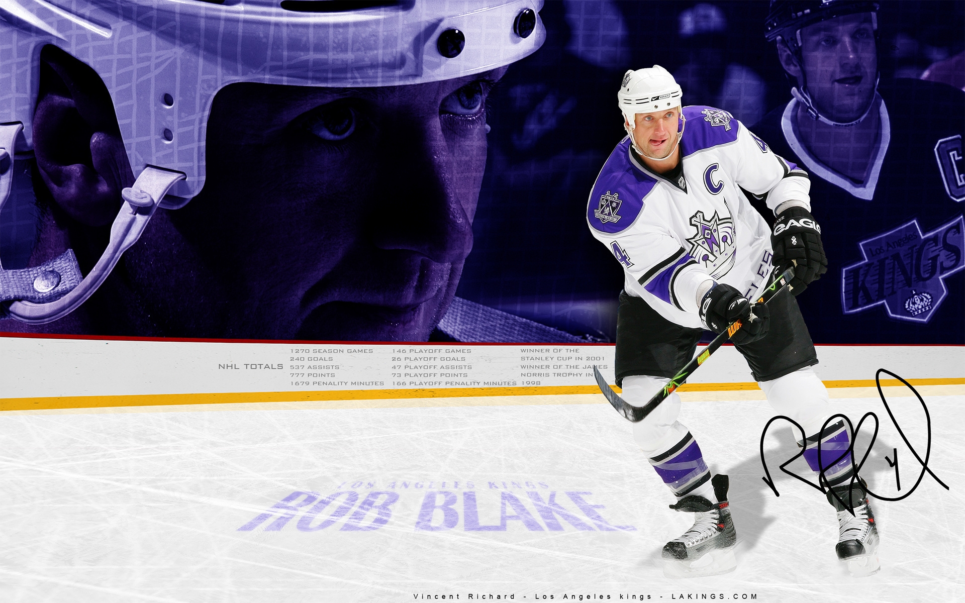Картинки Rob blake, хоккей, клуб, автограф, лед фото и обои на рабочий стол