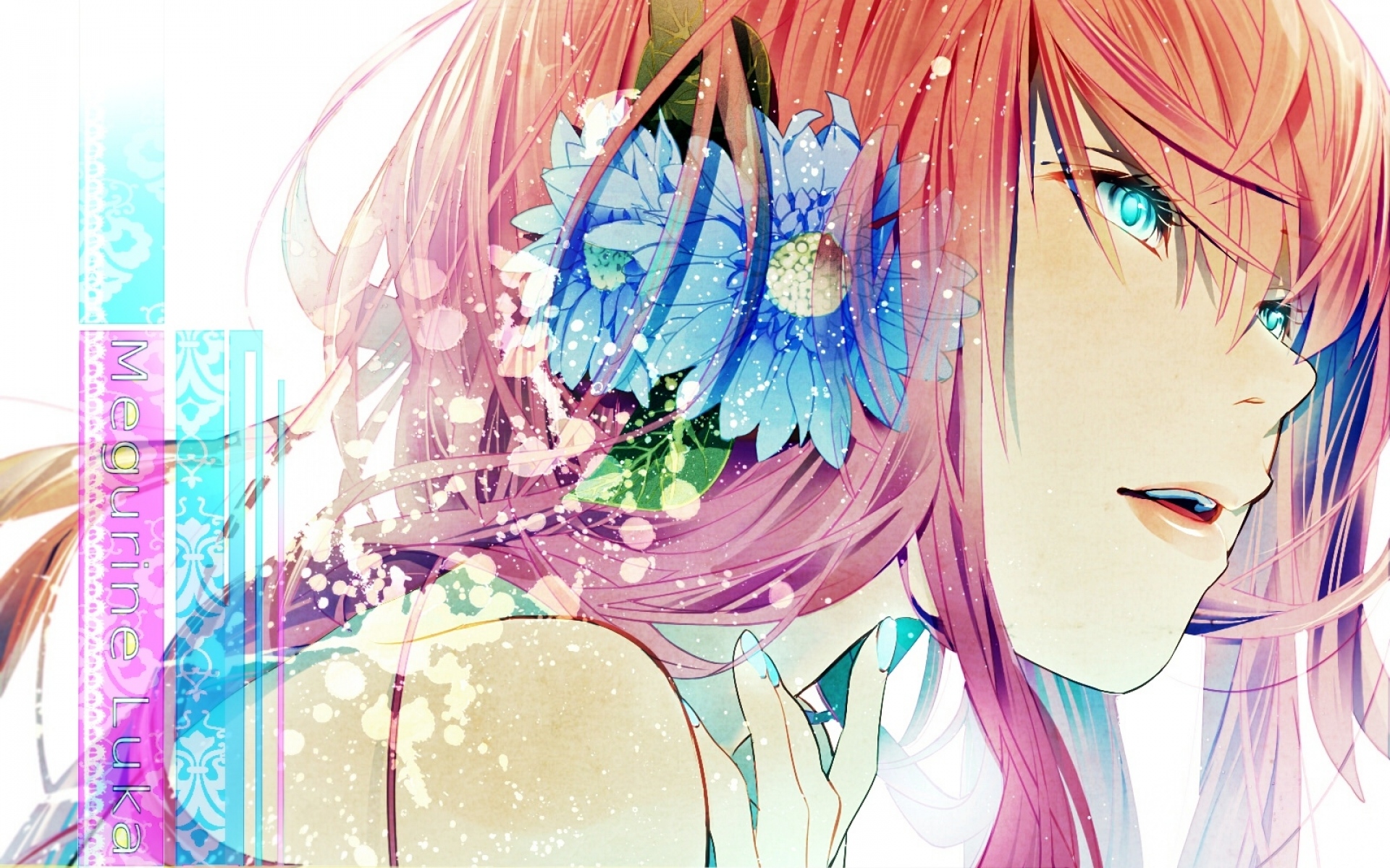 Картинки Megurine luka, девушка, голубые глаза, розовые волосы фото и обои на рабочий стол