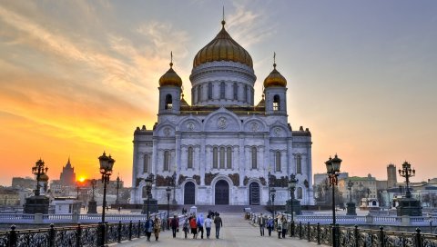 Храм Христа Спасителя, москва, белый камень, здание, россия