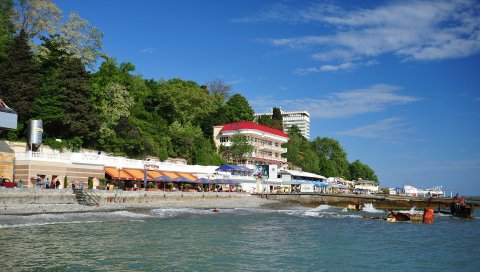 Россия, Сочи, море, здание